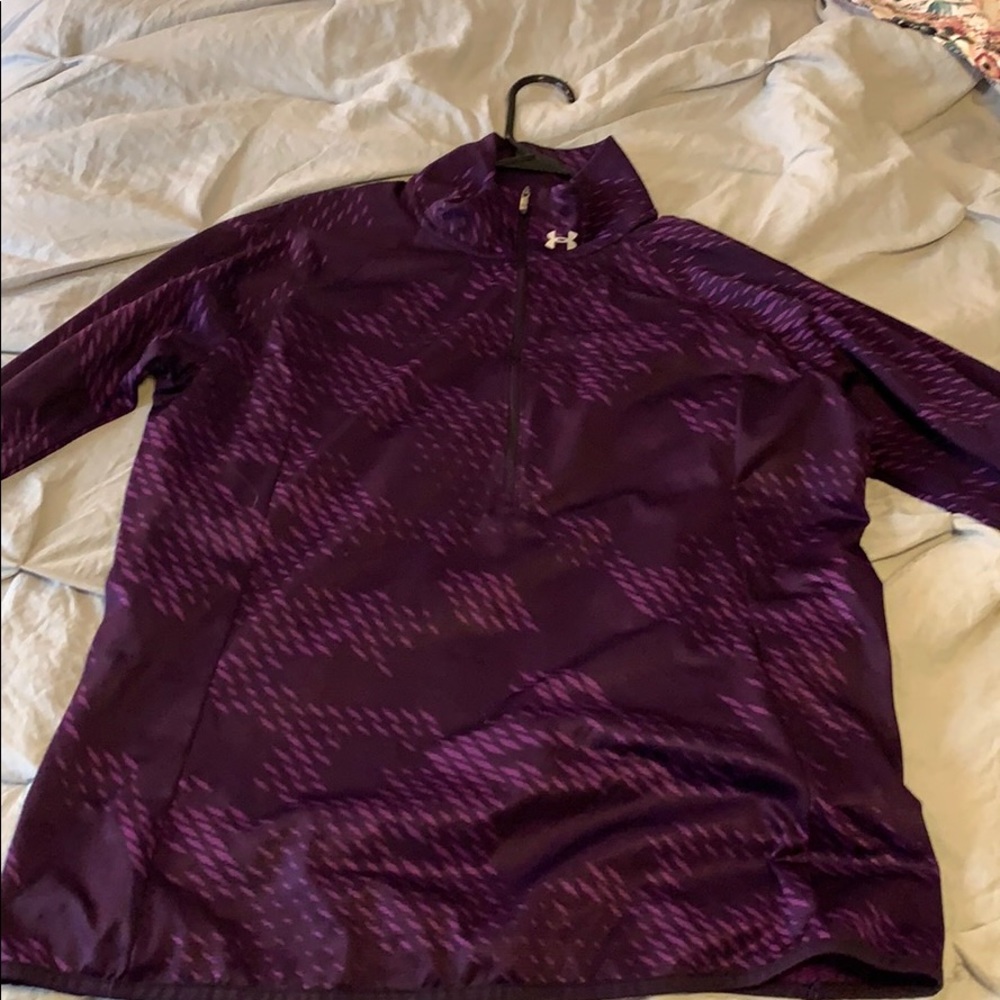 Purple under armour sweatshirt